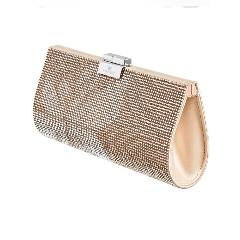 Genuine Swarovski Bag Authentic Swarovski Gold Clutch.
